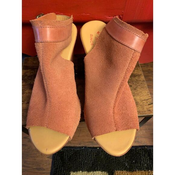 Kork-Ease 8M Nero K35826 Rust Color Full Grain Leather 4" Wedge Heel Shoes EUC - Picture 4 of 6